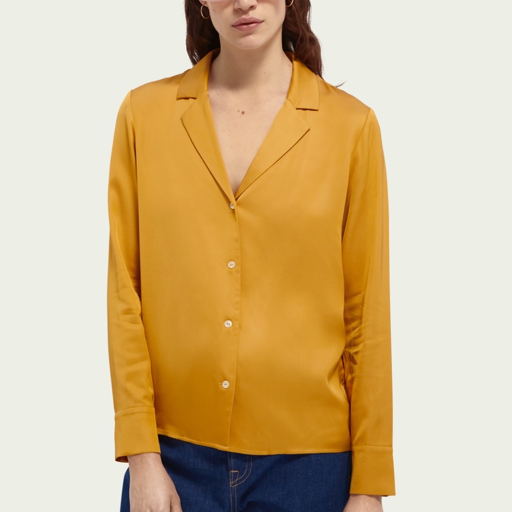 Scotch & Soda mustard button down shirt